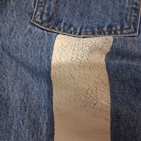 Still Here Childhood Jeans Hand Painted Line Blue Wash Stones & Rocks Size 24 - Picture 14 of 15